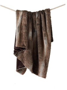 Gray Rabbit Faux Fur Throw 60"x72"