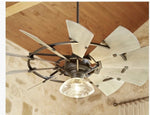 Load image into Gallery viewer, Quorum 95210-86 Windmill Indoor Ceiling Fan Oiled Bronze 10 Blade Industrial Fan
