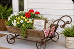 Load image into Gallery viewer, New! Wooden and Iron Garden Wagon Cart
