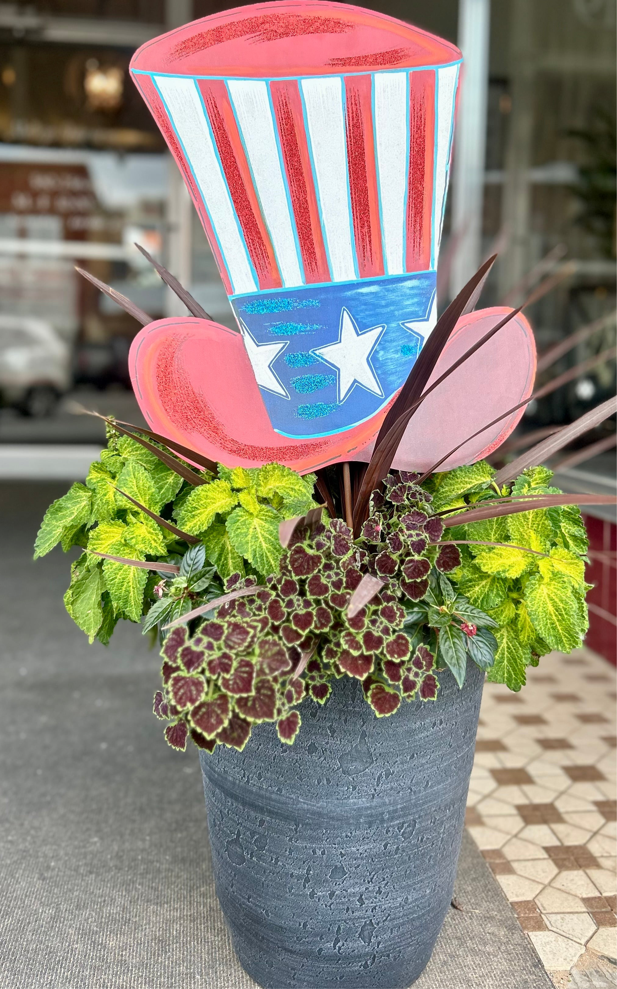Americana: Uncle Sam Metal Hat Stake