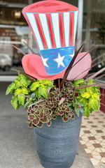Load image into Gallery viewer, Americana: Uncle Sam Metal Hat Stake
