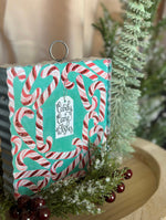 Load image into Gallery viewer, Christmas Candy Cane Turquoise Mini Print
