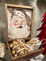 Load image into Gallery viewer, Classic Santa Wooden Art Neutral with Wood Frame Christmas Art
