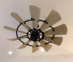 Load image into Gallery viewer, Quorum 95210-86 Windmill Indoor Ceiling Fan Oiled Bronze 10 Blade Industrial Fan
