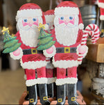 Load image into Gallery viewer, Small Nutcracker Santa Metal Stake
