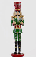 Load image into Gallery viewer, Christmas Red and Green Nutcracker with Drum
