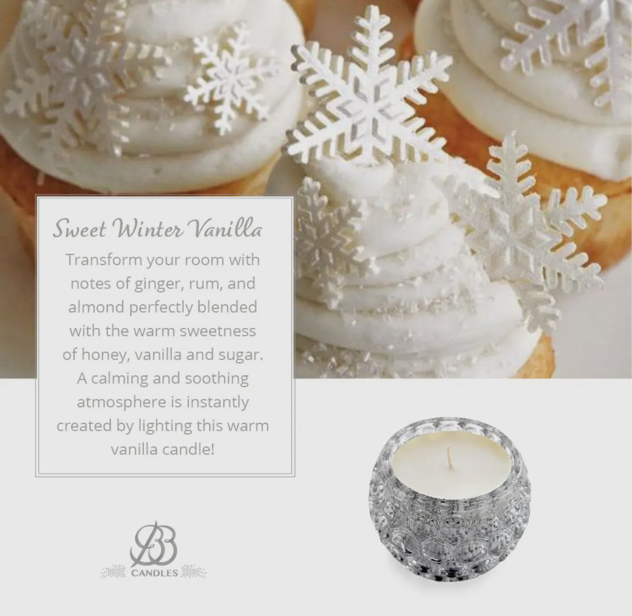 Sweet Winter Vanilla 9oz. Silver Soy Candle