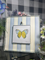 Load image into Gallery viewer, Yellow Butterfly Galvanized Framed Mini Pic
