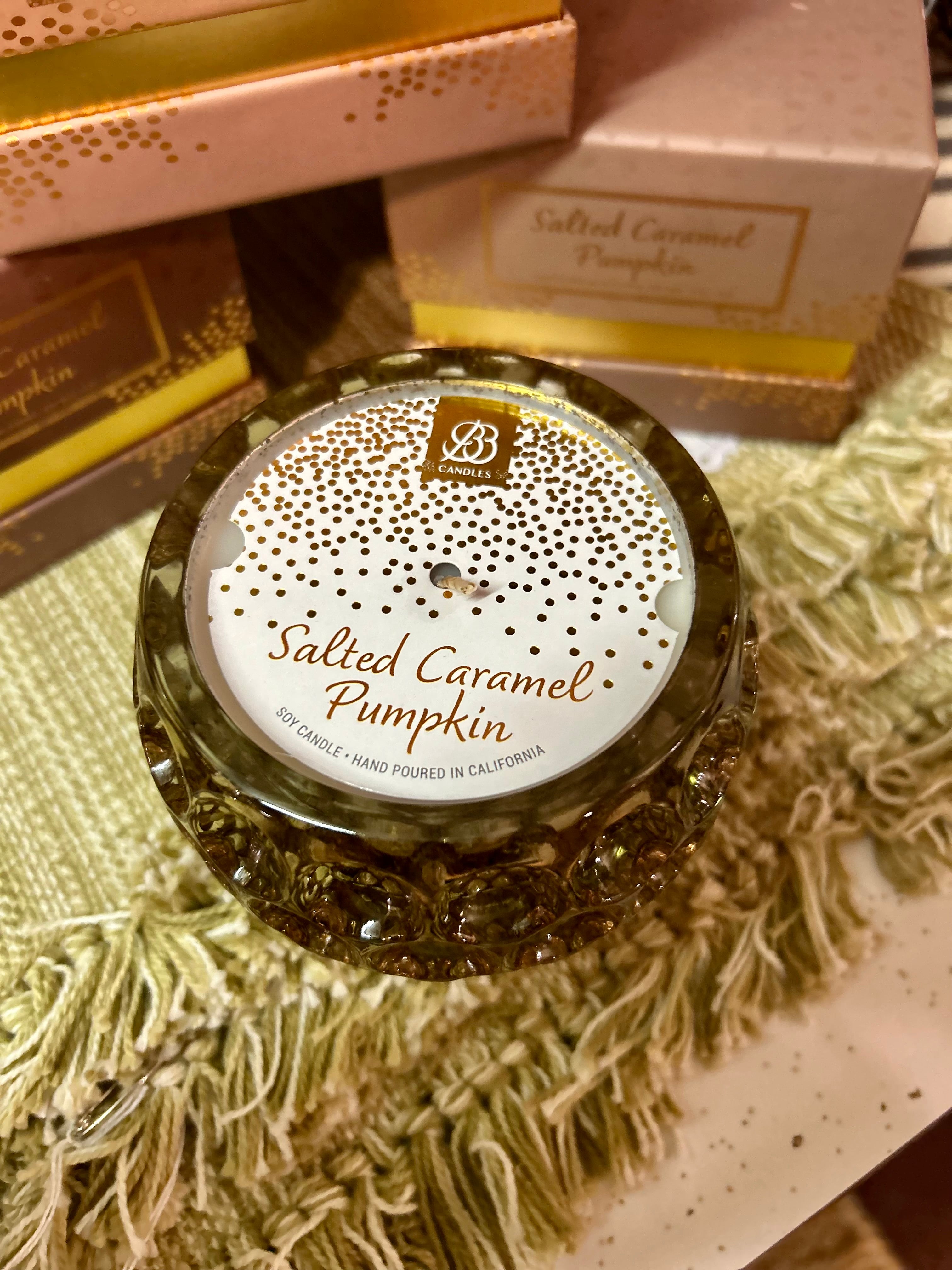 New Scent! Salted Caramel Pumpkin 9oz Soy Candle