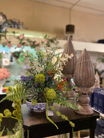 Load image into Gallery viewer, Bronze Tan Artichoke Set of 2 Resin Finials
