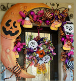 Load image into Gallery viewer, Biggest Moon Orange Halloween Metal Outdoor Stake or Hang
