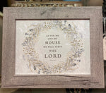 Load image into Gallery viewer, As For Me And My House Art Sign Wood Framed Shimmering Picture 8”x10”
