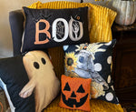 Load image into Gallery viewer, Halloween (4) Options Mini Pillows Ghost, Mummy, Witch Legs, Jack-o-Lantern
