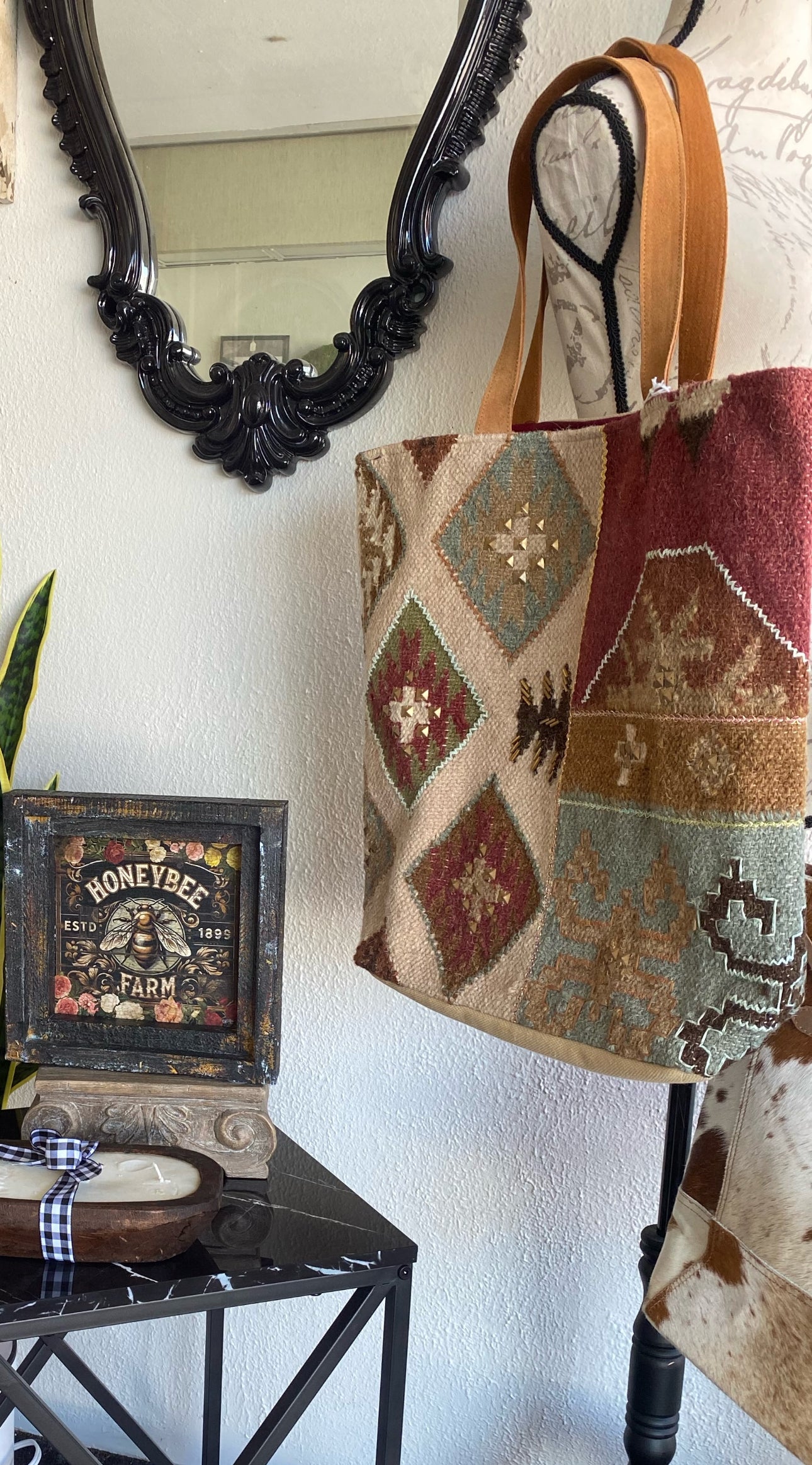 Rustic Boho Honey Bee Distressed Frame