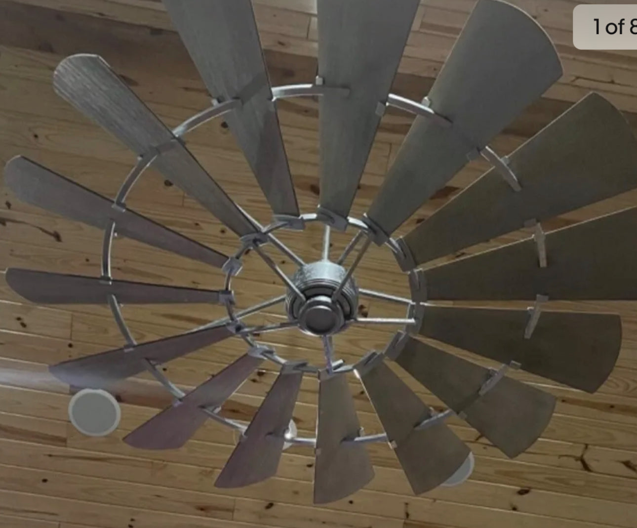 Galvanized Windmill Outdoor Ceiling Fan