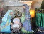 Load image into Gallery viewer, Holy Family Shimmering Outdoor Yard Stakes with Attached Easels
