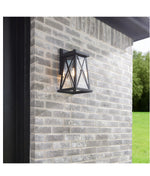 Load image into Gallery viewer, Quorum Artesno 725-16-69 1 Light Black Outdoor 16” Wall Lantern
