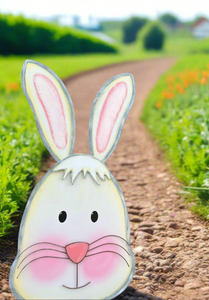 Biggest Bunny Head Metal Outdoor Stake
