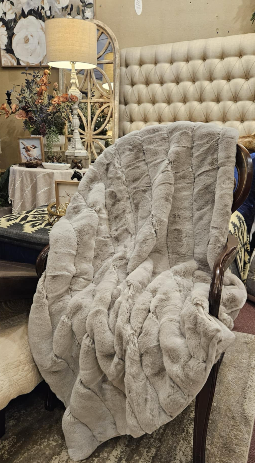 Dove Posh Faux Fur Throw 60"x72"