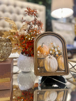Load image into Gallery viewer, Fall Pumpkins Wood Frame Picture Arch Top Design
