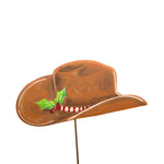 Load image into Gallery viewer, Cowboy Hat Christmas Metal Stake
