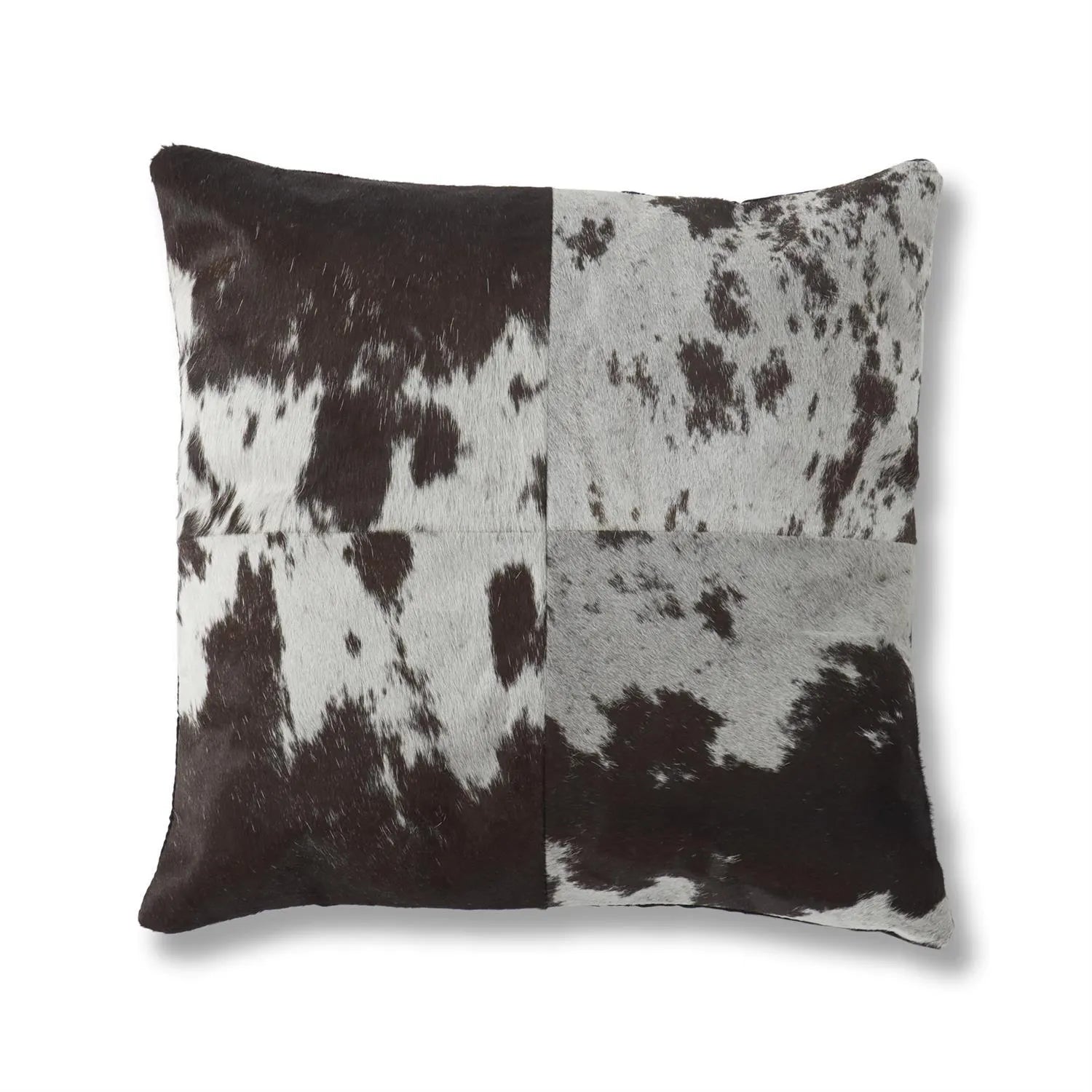 Cowhide Brown and White Pillow 16" with Form