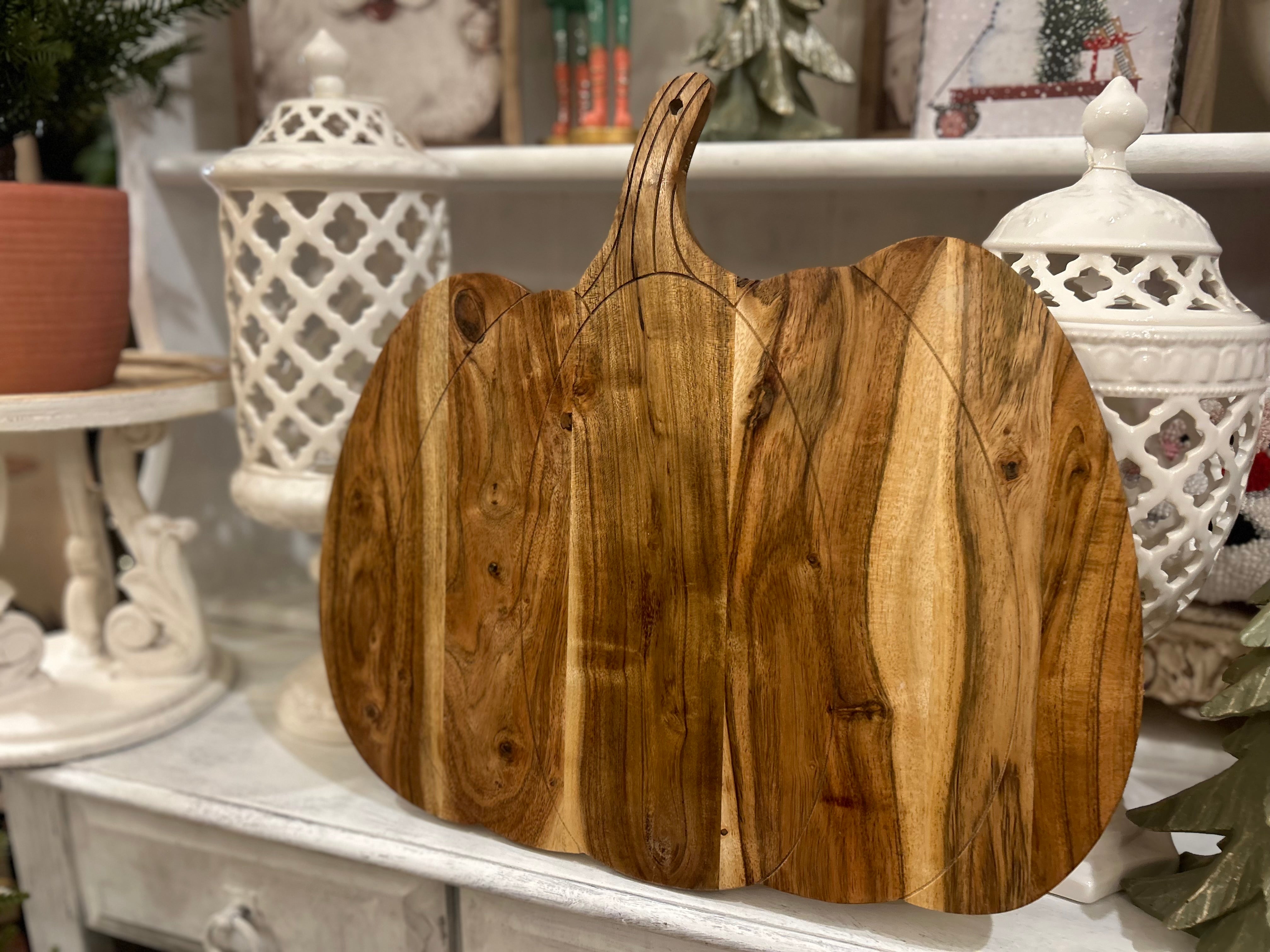 Pumpkin Shaped Serving Natural Board