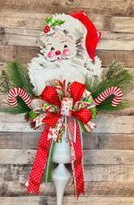 Load image into Gallery viewer, Red &amp; White Santa Metal Outdoor/Indoor Stake
