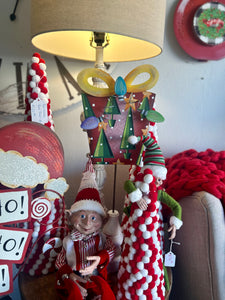 Hohoho with Santa Hat Metal Stake Outdoor or Indoor