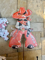 Load image into Gallery viewer, Cowboy Metal Stake Pistol Pete or Door Hanger
