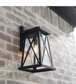 Load image into Gallery viewer, Quorum Artesno 725-16-69 1 Light Black Outdoor 16” Wall Lantern
