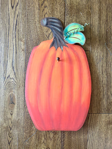 Orange Pumpkin Display for Mini Prints Peg to Hold the Print and attached easel