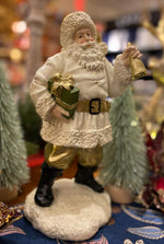Load image into Gallery viewer, White and Gold Santa Clause Merry Christmas
