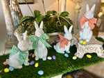 Load image into Gallery viewer, Easter/Spring Collection: White Wicker Bunnies Set of 2
