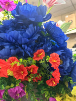 Load image into Gallery viewer, Royal Blue Peony Bush Artificial Flowers
