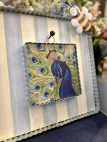Load image into Gallery viewer, Peacock Galvanized Framed Mini Print ONLY
