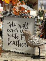 Load image into Gallery viewer, He will cover you with His Feathers Psalm 91:4 Mini Print
