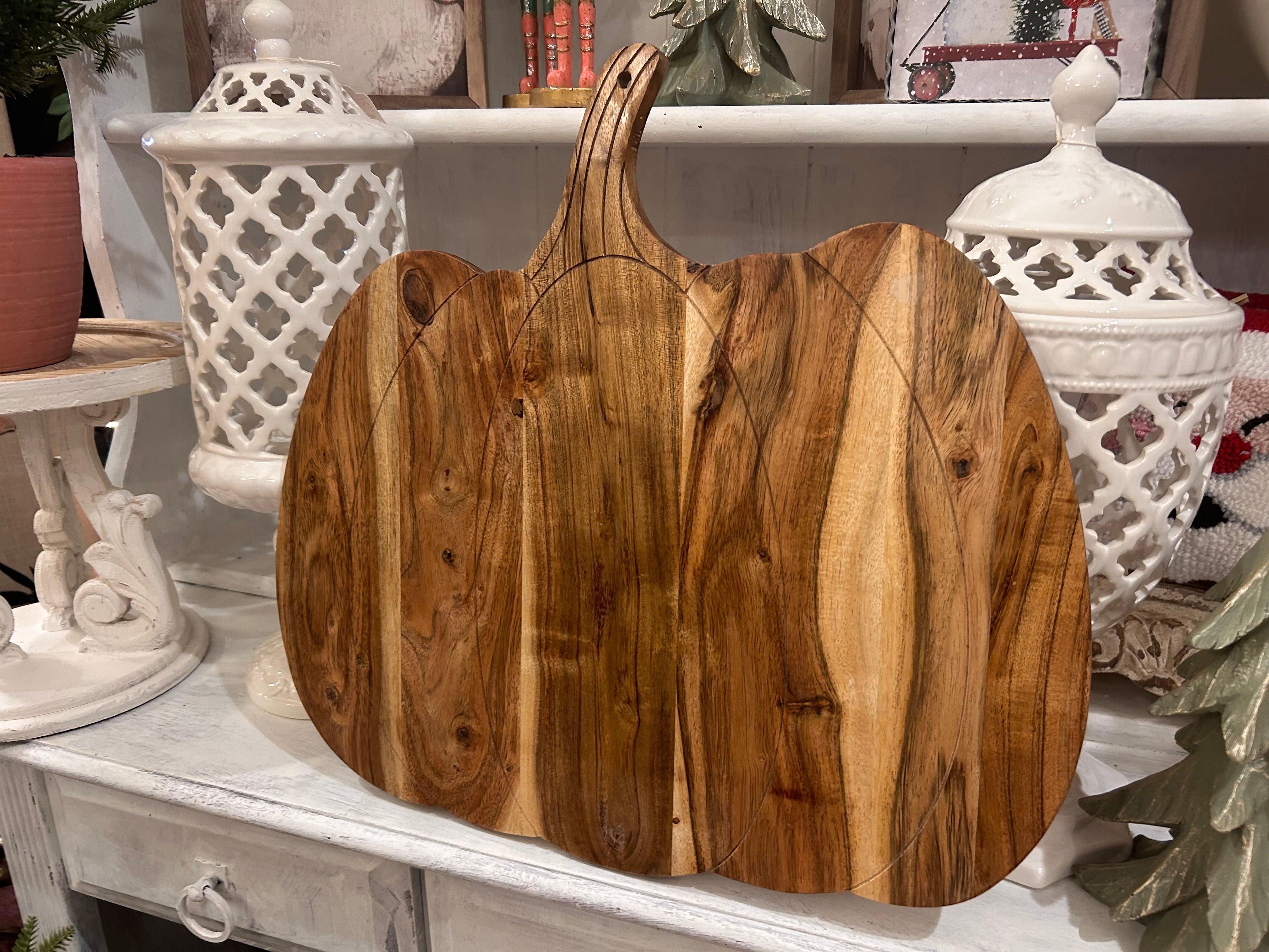 Pumpkin Shaped Serving Natural Board