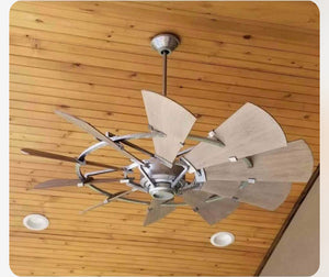 Galvanized Windmill Indoor Ceiling Fan