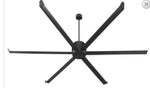 Load image into Gallery viewer, Enorme 78” or 100”Dia. Ceiling Fan DAMP Rated Finish: Matte Black or Satin Nickel
