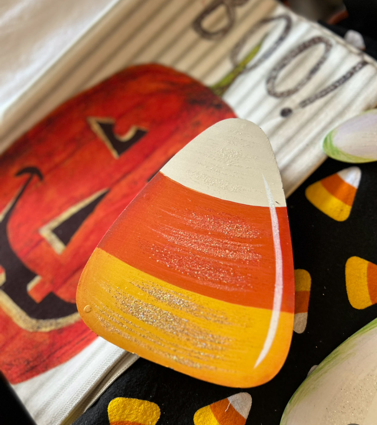 Fall/Halloween: Candy Corn Reversible Sitter