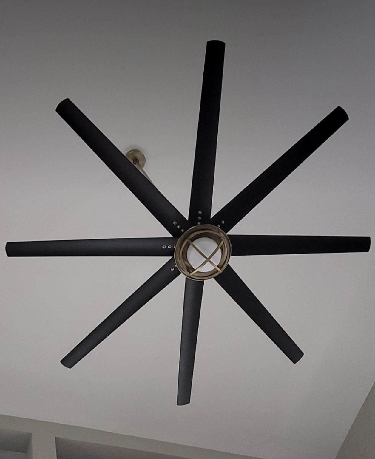 Aged Brass and Black Fleet Ceiling Fan - 72” or 56” DAMP Rated Fan Indoor or Outdoor