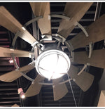 Load image into Gallery viewer, Galvanized Windmill Indoor Ceiling Fan
