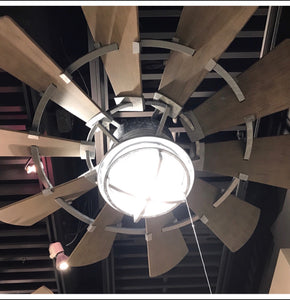 Galvanized Windmill Indoor Ceiling Fan