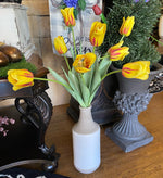 Load image into Gallery viewer, Real Touch Yellow and Red Large  Tulips Pack of 8 (Yellow and Red)
