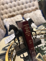 Load image into Gallery viewer, Horse Prancing Bronze Resin Bookends
