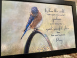 Load image into Gallery viewer, When the World Feels Upside Down Pray Wood Framed Shimmering Picture
