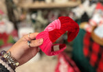 Load image into Gallery viewer, Women’s Headband Pink and Red Velvet Christmas Hair Accessory

