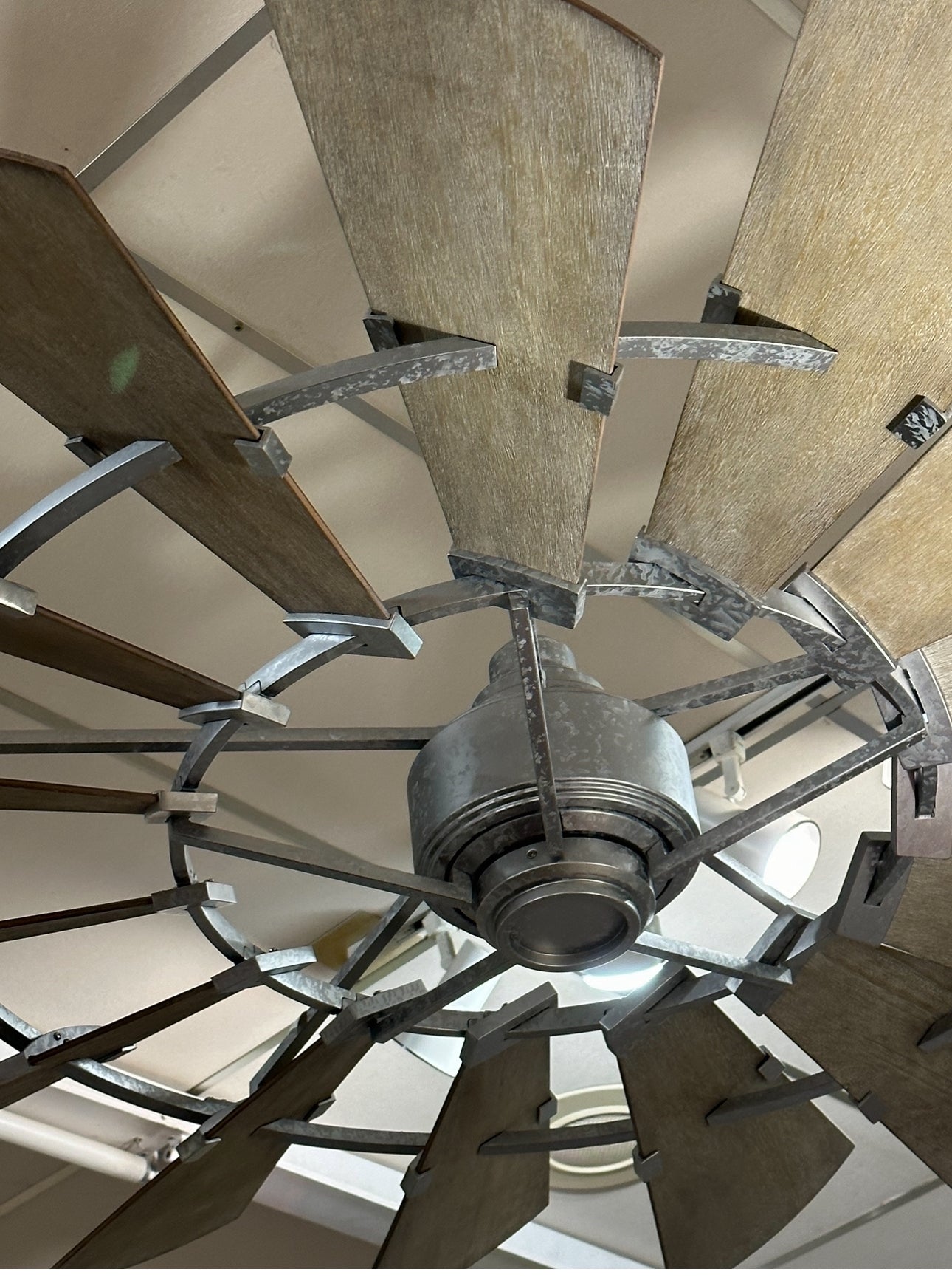 Galvanized Windmill Indoor Ceiling Fan