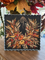 Load image into Gallery viewer, Fall Wreath Mini Print with Galvanized Frame
